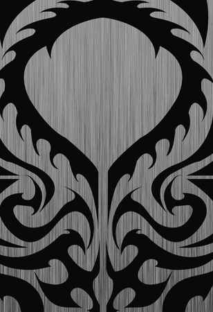 Nexgen Skins - Set von 3D-Effekt iPhone 4 / iPhone 4S Fall Skins (Tribal Tungsten 3D)