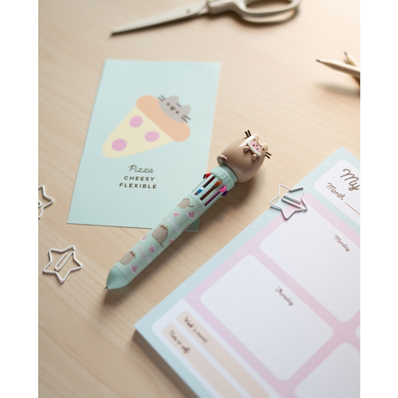 Pusheen - 10-color automatic ballpoint pen with a 3D figure from the Foodie collection
