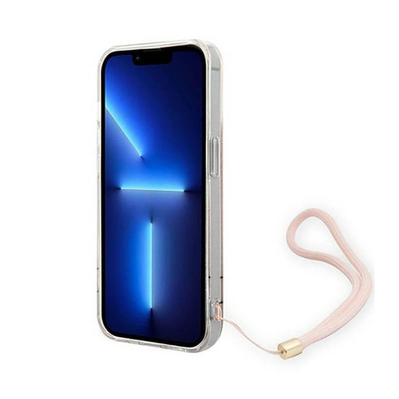 Guess 4G Print Cord - tok zsinórral iPhone 14 Pro Max (rózsaszín)