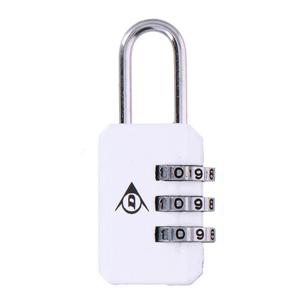 Dunlop - Kłódka do walizki, na szyfr (biały)