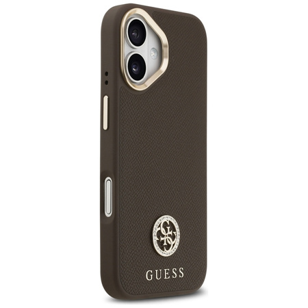 Guess Grained Strass Logo MagSafe - Case iPhone 17 (brown)
