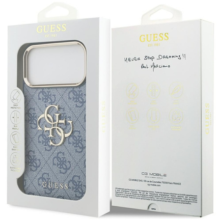 Guess 4G Big 4G Classic Logo - Case iPhone 17 Pro Max (Blue / Gold)