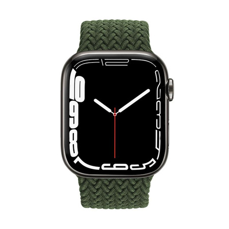 Crong Wave Band - Fonott szíj Apple Watch 38/40/41/42 mm-es órához (zöld)