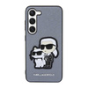 Karl Lagerfeld NFT Saffiano Karl & Choupette - Étui Samsung Galaxy S23 (gris)