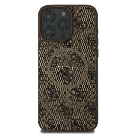 Guess 4G Ring Classic Logo MagSafe - iPhone 16 Pro Tasche (braun)