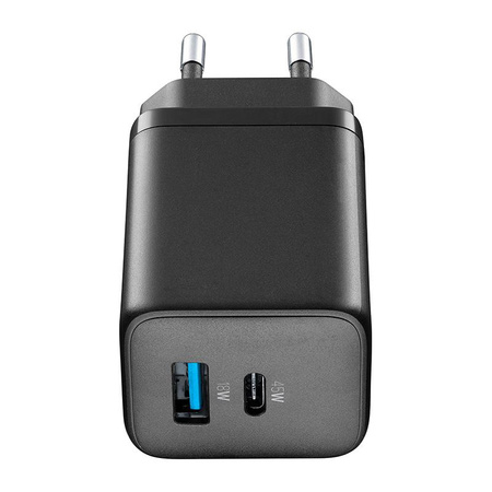 Cellularline Multipower Micro GaN - USB-C & USB-A Power Delivery 45W Netzladegerät (schwarz)