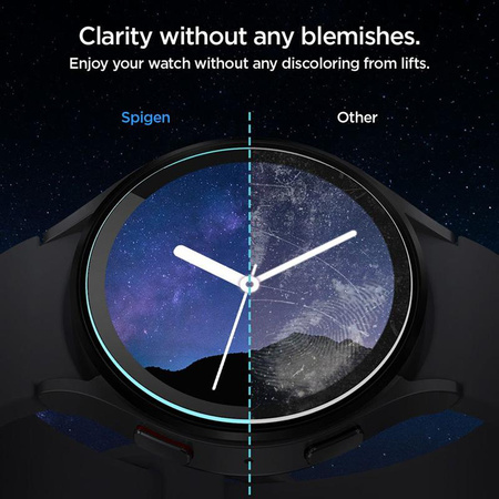 Spigen GLAS.TR EZ FIT - Gehärtetes Glas für Samsung Galaxy Watch 6 40 mm (2 Stück)