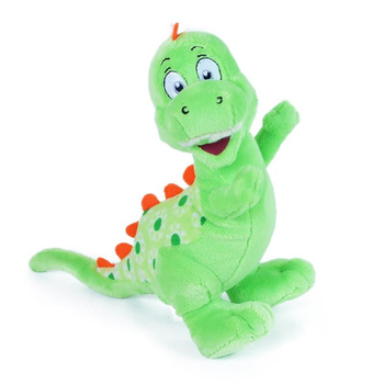DINOSAURAUR FLEXIBLE MASCOT 20 CM, Grüner Plüsch, Soft Dino, ECO, Rappa