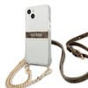 Guess 4G Croix à rayures or - Étui pour iPhone 13