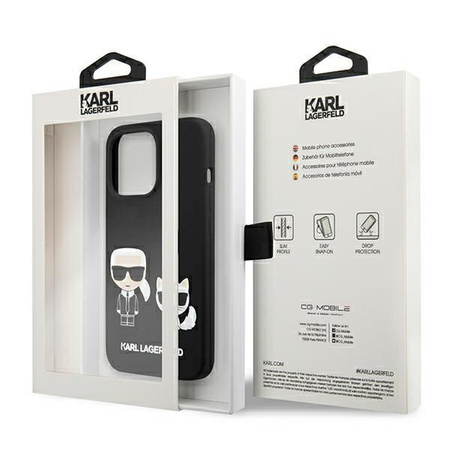 Karl Lagerfeld Slilicone Karl & Choupette Magsafe - iPhone 13 Pro Max Tasche (schwarz)