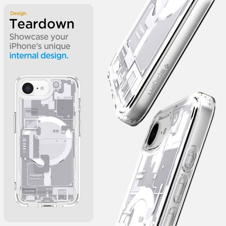 Spigen Ultra Hybrid Mag MagSafe - Etui do iPhone 16e (Zero One White)