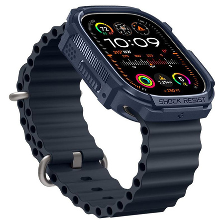 Spigen Rugged Armor - Pouzdro pro Apple Watch Ultra 1/2 49 mm (Námořnicky modré)