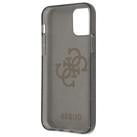 Guess Glitter 4G Big Logo - iPhone 12 / iPhone 12 Pro tok (fekete)