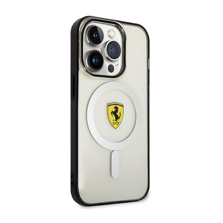 Ferrari Outline Magsafe - iPhone 14 Pro Max Case (Transparent)