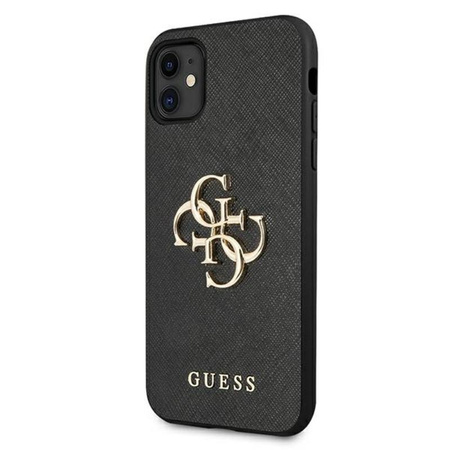 Pouzdro Guess Saffiano 4G Big Metal Logo - iPhone 11 (černé)