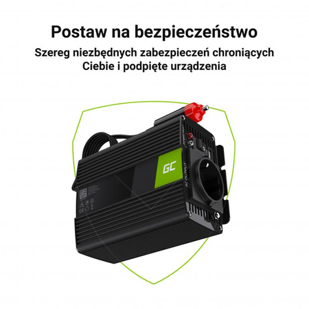 Green Cell - Feszültség átalakító Inverter 12V - 230V 150W/300W tiszta szinusz hullám 12V - 230V 150W/300W