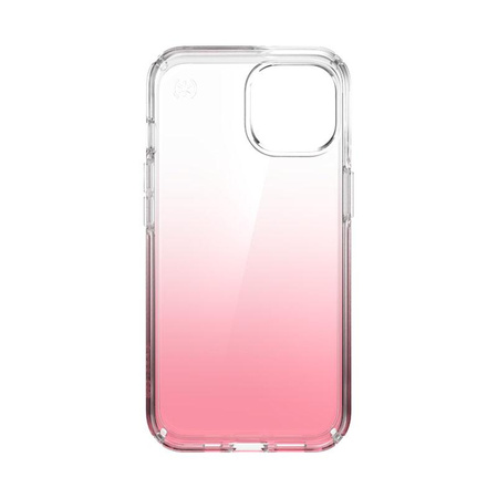 Speck Presidio Perfect-Clear + Ombre - pouzdro pro iPhone 14 / iPhone 13 s povrchovou úpravou MICROBAN (čiré / Vintage Rose Fade)