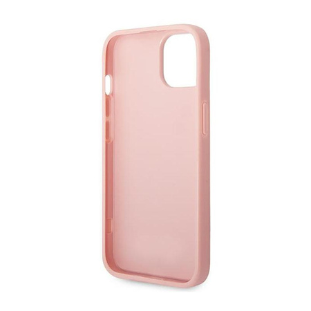 Guess Glitter Flakes Metal Logo Case - iPhone 14 Plus (rose)