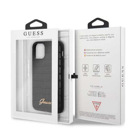Guess Croco Case - Etui iPhone 11 Pro (Black)