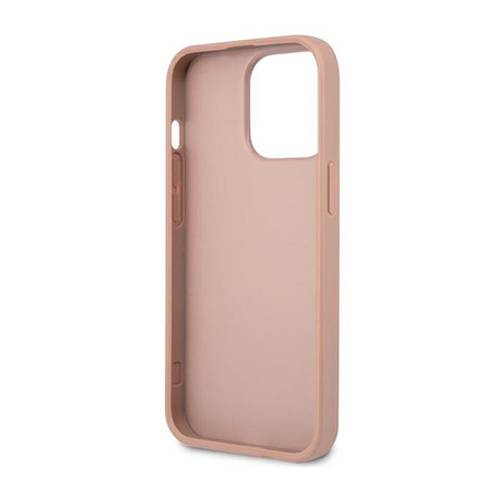 Guess Saffiano Triangle Logo Case – Etui iPhone 14 Pro (różowy)