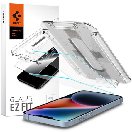 Spigen GLAS.TR EZ FIT 2-Pack - Tempered glass for iPhone 16e / iPhone 14 / iPhone 13 Pro / iPhone 13 2 pcs