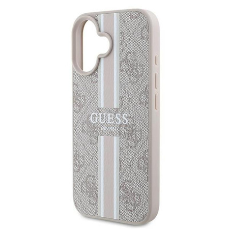 Guess 4G Printed Stripes MagSafe - pouzdro pro iPhone 16 Plus (růžové)