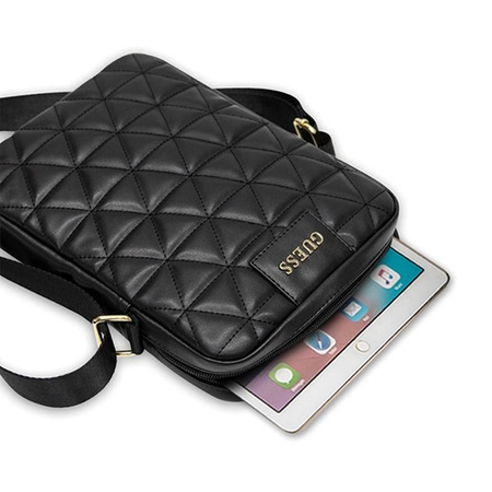 Guess Quilted Tablet Bag - brašna na 10" notebook / tablet (černá)