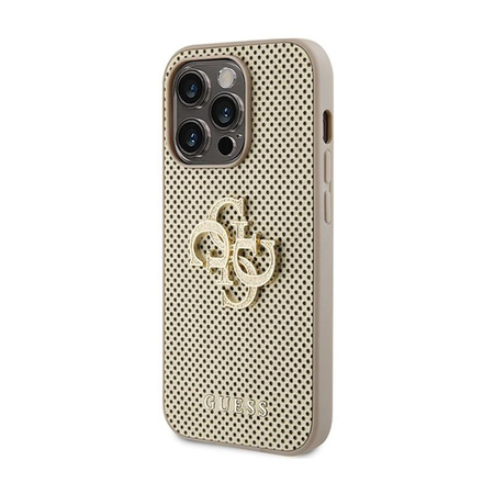 Guess Perforated 4G Glitter - iPhone 15 Pro Case (Gold)