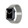 Crong Wave Band - Geflochtenes Armband für Apple Watch 42/44/45/49 mm (hellgrau)