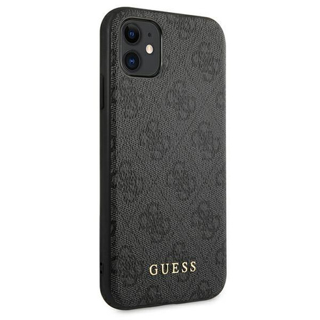 Guess 4G Metal Gold Logo - Coque iPhone 11 (grise)