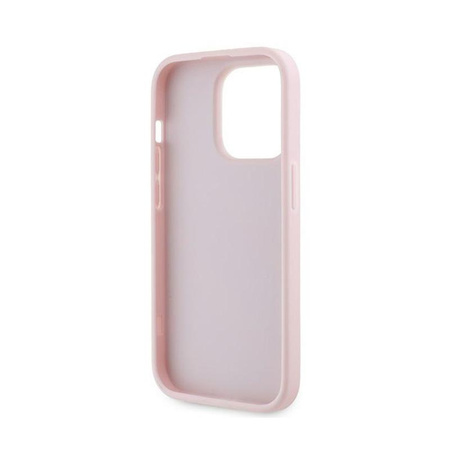 Karl Lagerfeld Diagonal Quilted Script - iPhone 14 Pro Max Case (pink)