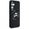 Karl Lagerfeld Silicone Double Heads And Circle MagSafe - Étui Samsung Galaxy S25 (noir)