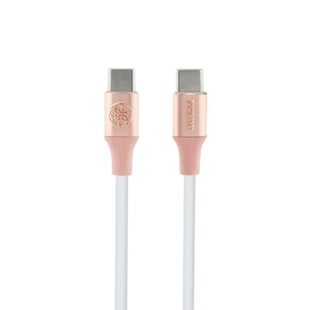 Guess Ebossed Logo - USB-C to USB-C Fast Charging cable 1.5m (pink)