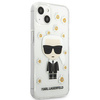 Karl Lagerfeld Iconic Karl Flower - pouzdro pro iPhone 13 Mini (průhledné)