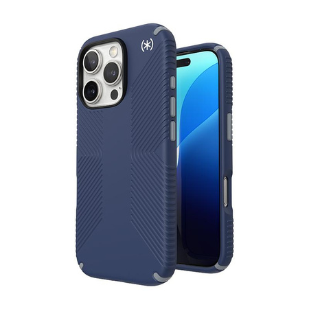 Speck Presidio2 Grip - iPhone 16 Pro Case (Coastal Blue / Dust Grey / White)