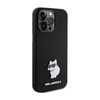Karl Lagerfeld Silicone Choupette Metal Pin - iPhone 15 Pro Max Case (black)