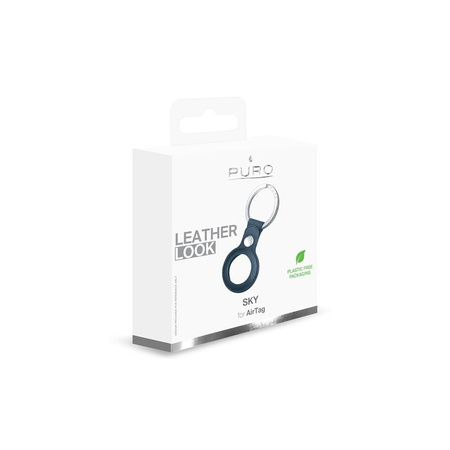 Puro SKY Case - Apple AirTag keychain in eco leather (navy blue)