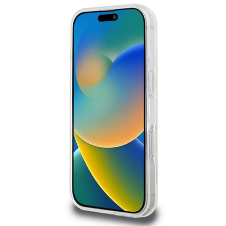 Karl Lagerfeld IML Metal Karl Head MagSafe - Hülle für iPhone 16 Pro (weiß)