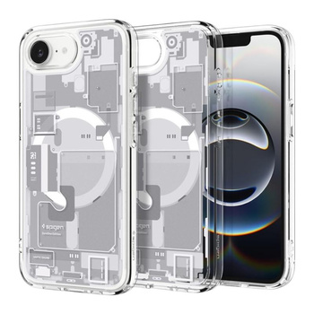 Spigen Ultra Hybrid MagSafe - Hülle für iPhone 16e (Zero One White)