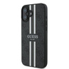 Guess 4G Gedruckte Streifen MagSafe - iPhone 16 Plus Tasche (schwarz)