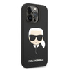 Karl Lagerfeld Silicone Iconic Karl`s Head MagSafe - pouzdro pro iPhone 14 Pro Max (černé)