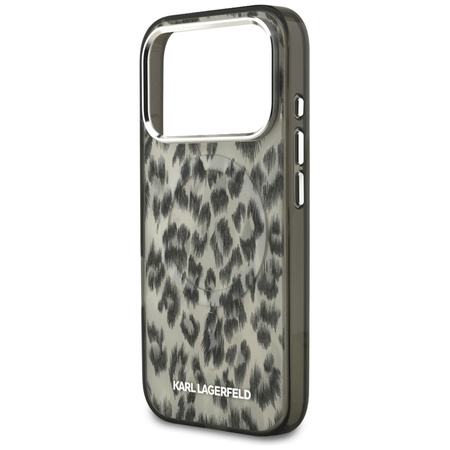 Karl Lagerfeld IML Leopard Pattern MagSafe - Pouzdro pro iPhone 17 Pro (hnědé)