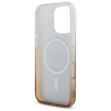 Guess IML Glitter Gradient MagSafe - Case for iPhone 16 Pro Max (Brown)