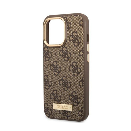 Guess 4G Logo Plate MagSafe - iPhone 13 Pro Case (marron)