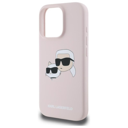 Karl Lagerfeld Silicone Double Heads Print MagSafe - iPhone 16 Pro Max Case (pink)