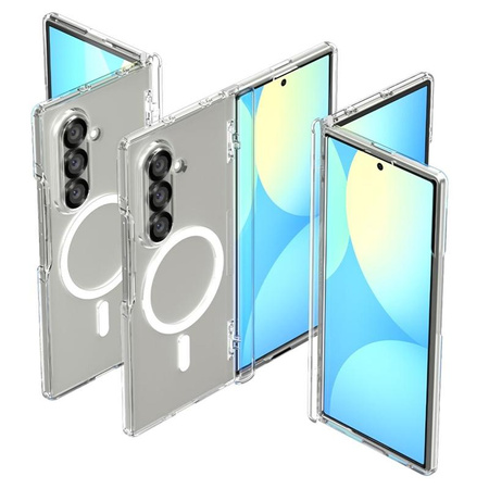 Spigen Ultra Hybrid Pro Mag MagSafe – Hülle für Samsung Galaxy Z Fold 7 (Klar/Weiß)