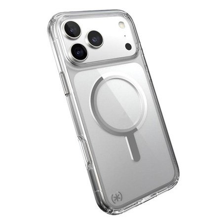Speck Presidio Perfect Clear MagSafe - iPhone 17 Pro Max Case (Clear / Silver)