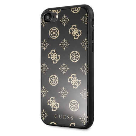 Guess Double Layer Glitter Case Peony G - iPhone SE 2020 / 8 / 7 Case (Black)