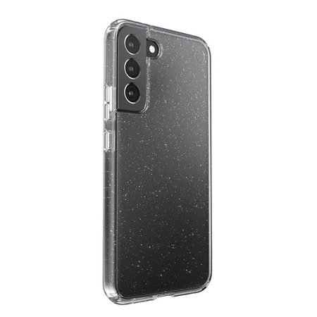 Speck Presidio Perfect-Clear with Glitter - Etui Samsung Galaxy S22+ z powłoką antybakteryjną MICROBAN (Clear/Platinum Glitter)