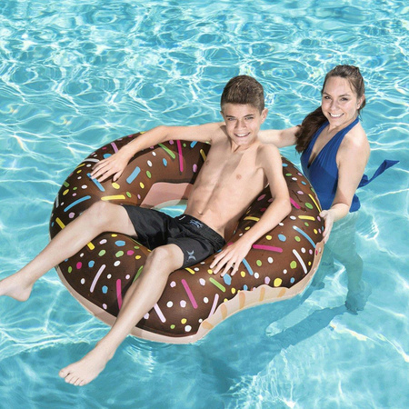 Bestway - Koło do pływania w kształcie pączka / Donut (czekolada)